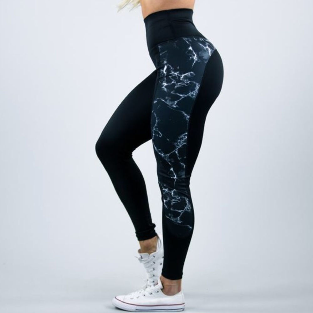 Buffbunny Milas Black Marble Leggings